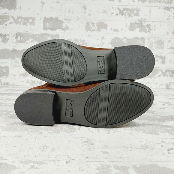 New Anne Klein Audrey Brown Zip Up Knee High Boots V413 - Picture 7 of 11